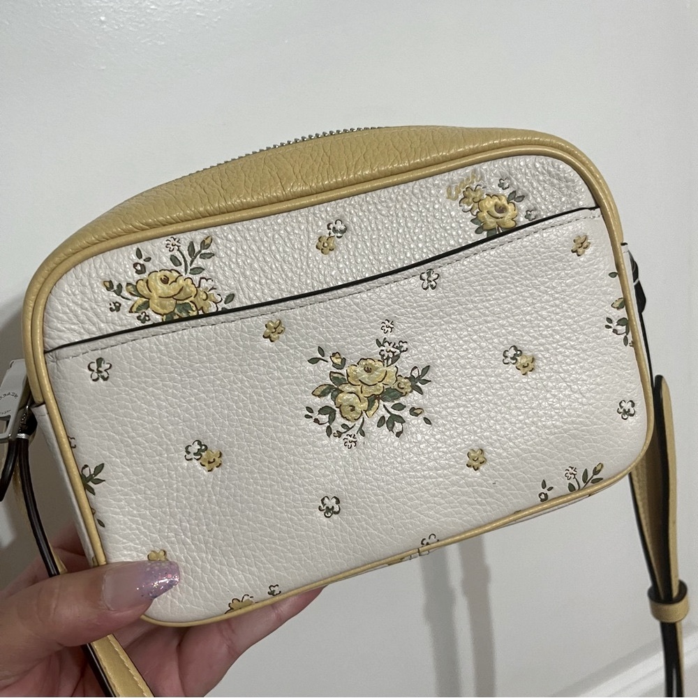 Coach Mini Jamie Floral Cream Crossbody Bag - Picture 5 of 5